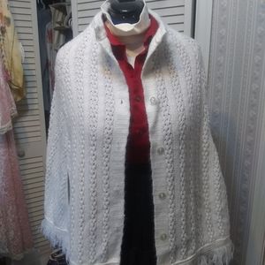 Vintage knit cape